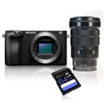 Kit Câmera Sony Alpha A6500 E-mount 4K + Lente Sony PZ 18-105mm F/4 G + Cartão SDXC 64Gb de 95Mb/s
