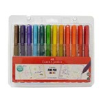 Kit Canetas Fine Pen Colors Faber-Castell 12 Unidades