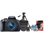 Kit Canon T5i com Lente 18-55mm + Cartão Sdhc de 8gb + Filtros Uv e Cpl 58mm + Bolsa Profissional + Tripé Profissional