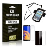 Kit Capa à Prova D'água Galaxy J4 Plus Prova Dágua + Película + Capa - Armyshield