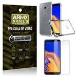 Kit Capa Anti Shock + Película Vidro Galaxy J4 Plus - Armyshield
