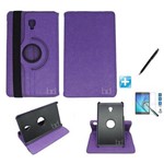 Kit Capa Case Galaxy Tab a 10.5´ T590/595 Giratória 360 / Can Touch + Pel Vidro (Roxo)