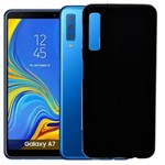 Kit Capa Flexível Fumê para Samsung Galaxy A7 2018 e Película de Vidro Reta