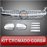 Kit Capa Retrovisor Grade Maçaneta Wagon Sedan Corsa Cromado