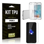 Kit Capa Silicone Apple IPhone 8 Capa de Silicone + Película de Vidro - Armyshield