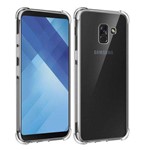 Capinha Silicone Transparente Antichoque Samsung A8 Plus A730f