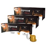 Kit Cápsulas Espresso Blend Tradicional para Nespresso - 3 Caixas