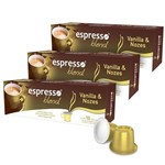 Kit Cápsulas Espresso Blend Vanilla e Nozes para Nespresso - 3 Caixas
