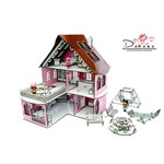 Kit Casa de Bonecas com 29 Moveis para Mini Bonecas Compatível com Lol e Polly Cindy Princesa - Darama