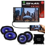 Kit Central Multimídia Shutt Chicago Tv 7 Pol Bluetooth Tv Digital USB + Kit Fácil Shutt + Módulo