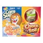 Kit Cereal Matinal Corn Sugar + Chocoboll + Tigela Grátis AlcaFoods 500g