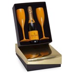 Kit Champagne Veuve Clicquot Brut 375ml + 2 Taças