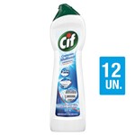Kit Cif Cremoso Limpeza Profunda Branco 450ml com 12un