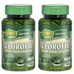 Kit 2 Clorofil (espinafre, Spirulina, Clorella e Couve) 120 Cápsulas Unilife