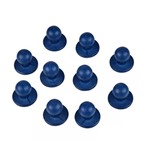 Kit com 10 Botões para Dolma Azul Liso Único