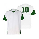 Kit com 18 Camisas Camiseta - Futebol Futsal Volei - Munique - Branco/verde - Adulto - Kanga
