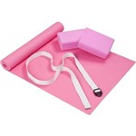 Kit com 4 Itens para Yoga e Pilates - Mor 40100011-rosa Pink