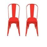 Kit com 2 Cadeiras Tolix Vermelha FD1060VM_KIT2UN