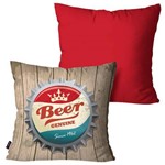 Kit com 2 Capas para Almofadas Decorativas Vermelho Beer