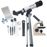 Kit com Microscópio Monocular XSP 31 e Telescópio Astro 90 X