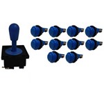 Kit Comando Aegir 10 Botões de Nylon - Azul