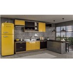 Kit Cozinha 7 Módulos Multimóveis Sicilia 5800 Argila/Branco/Amarelo