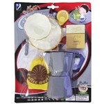 Kit Cozinha Infantil com Cafeteira e Acessorios Mini Coffee 7 Pecas na Cartela