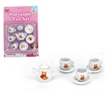 Kit Cozinha Infantil Mini Porcelana com Bule e Acessorios 8 Pecas na Cartela Wellkids