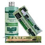 Kit Creme Dental + Natural Escova de Bambu + Enxague Bucal