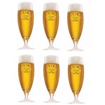 Kit de 6 Taças de Cristal Cerveja Petra Aurum 300ml