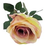 Kit de 8 Rosas Envelhecidas Creme com Lilás Artificial