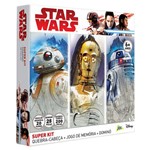 Kit de Atividades - Star Wars - Ep. Viii - Quebra-cabeça + Dominó + Jogo da Memória - Jak