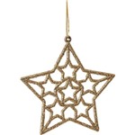 Kit de Enfeite para Árvore de Natal 9 Estrelas Douradas 10cm - Or Christmas