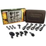 Kit de Microfones Shure Pga Drum Kit5 com 5 Peças, Bag, Cabos, e Clamps para Bateria (original)