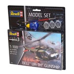 Kit de Montar Revell 1:100 Model Set Helicóptero Bell Uh 1h Gunship