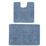 Kit de Tapetes para Banheiro Murano - 2 Peças - Azul - Rozac