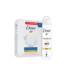 Kit Desodorante Aerossol Dove Invisible Dry 150ml + Pacote 8un Sabonete Dove Branco 90g