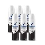 Kit Desodorante Aerossol Rexona Women Invisible 150ml 6 Unidades