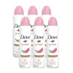 Kit Desodorante Antitranspirante Aerossol Dove Go Fresh Romã e Verbena 150ml Leve 6 Pague 4