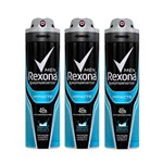 Kit Desodorante Antitranspirante Aerossol Rexona Impacto 150ml com 3 Unidades Leve + por -