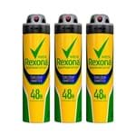 Kit Desodorante Antitranspirante Aerossol Rexona Torcedor Fanatico 150ml com 3 Unidades Leve + por -