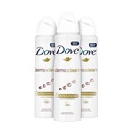 Kit Desodorante Antitranspirante Dove Dermo Aclarant Aerosol 150mL Leve 3 Pague 2