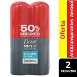 Kit Desodorante Dove Aerosol Men Cuidado Total 89g 2 Unidades com 50% de Desconto no Segundo