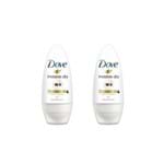 Kit Desodorante Dove Rollon Invisible Dry 50ml 50% na 2 Unidade