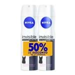 Kit Desodorante Nivea Aerosol Invisible Black&White Clear 91g 2 Unidades com 50% de Desconto no Segundo