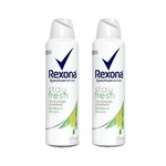 Kit 2 Desodorantes Aerossol Antitranspirante Rexona Bamboo 150ml - 50% Off 2ªun