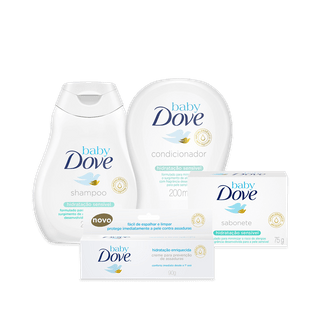 Kit Dove Hidratacao Sensivel Shampoo + Condiconador + Sabonete 75g + Creme Preventivo Assaduras
