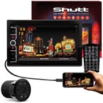 Kit Dvd Player Shutt Las Vegas Bluetooth Espelhamento Celular + Sensor Ré 4 Pontos Meia Lua Prata
