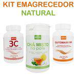 Kit Emagrecedor Natural com Chá Misto + Quitomaxx + 3c