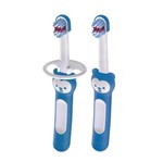 Kit 2 Escovas de Dente Baby Brush Azul - MAM